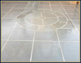 Stamped Flagstone Pool Patio