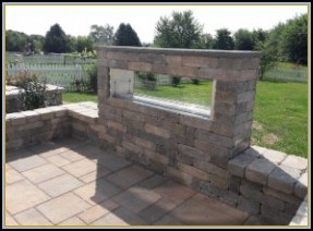 Paver Patio with Seating and Fire Feature