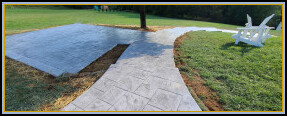 ashlar patio with borders and wall and columns