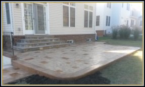 Stamped Ashler Patio and Flagstone Steps